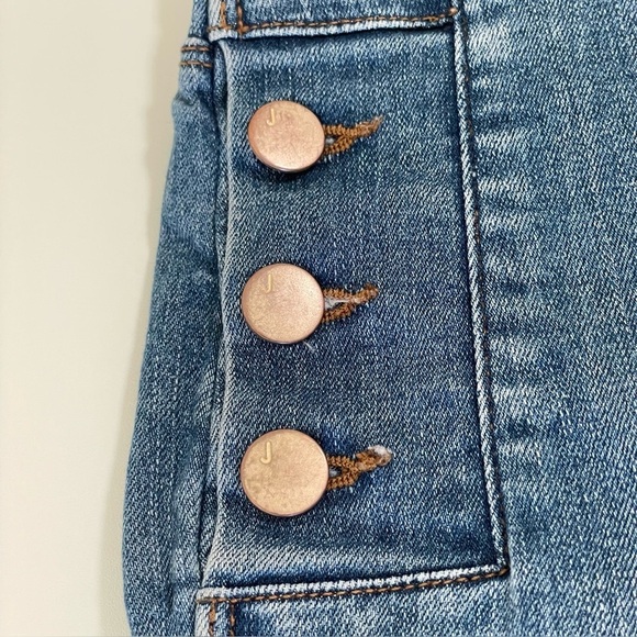 J Brand Natasha Sky High Crop Skinny Jean Button Front Stretch Denim Lovesick 31 - Picture 13 of 16
